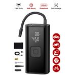 Fioplus 4500 Mah Taşınabilir Şarjlı Araç Lastik Hava Şişirme Pompası Led Ekran El Fenerli Oto Hava Kompresör