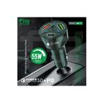 FİOPLUS Araç Çakmaklık Şarjı 2 Usb + 20w Pd Şarj Çıkışlı Hızlı Şarj Destekli 55w