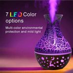 FİOPLUS Fioplus Fp-Hdr09 Vazo Görünümlü Ahşap Humidifier Hava Nemlendirici Aromaterapi 7 Farkli Led Light