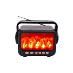 FİOPLUS fp-337s Solar Şarjlı Şömine Görünümlü Radyo Nostalji Bluetooth Fenerli Bt Usb Sd Glr Fp-337