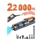 FİOPLUS ST-126 Plus Kablosuz Araç Süpürgesi, Taşınabilir El Süpürgesi, Vakum Üfleme 120W Güçlü Emiş, Type-C Şarjlı, Yıkanabilir Filtre, Araba, Ev Ve Ofis Kullanımı İçin