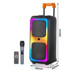 FİOPLUS uVBO04AkIr Fioplus Ndr-1097 Işıklı Büyük Boy Party Box Bluetooth Hoparlör Taşınabilir Şarjlı Ses Sistemi Radyolu Karaoke