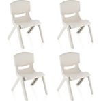 Fiore 4'lü Set Küçük Şirin Çocuk Sandalyesi Latte - Krem
