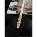 Fiori Ince Zincir Tokalı Basic Kadın Pantolon Kemeri, Ceket Kemeri, Elbise Kemeri, Gömlek Kemeri - 105 cm - Beyaz - Gold