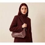 Fiori Suni Deri Kadın Omuz Çantası - Bordo