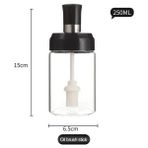 Fırça 250 ml Cam Baharat Şişesi Baharat Organizatör Kavanoz Çeşni Konteyner Tuz Şeker Biber Oliver Yağı Depolama Mutfak Barbekü Araçları (Yurt Dışından) - Pepper Shakers - Renkli