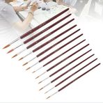 Fırça Boyama Fırça Sürükleme Bru 12pcs kırmızı Naylon H Çizim B Sanat Boyama Seti Alet Crave. Made Ile Uzun ömürlü Sanatçılara gözyaşı aşınması Ile Resim Yapmak (Şarap Kırmızı Kutup İpucu)