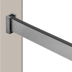 Fırçalanmış Metal Kıyafet Çubuğu 70 cm Ağır Hizmet Gardırop Askı Çubuğu Dolap için Dayanıklı Giysi Rafı Giyinme Odaları ve Dolaplar için İdeal (Gri)