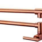 Fırçalanmış Siyah Krom Pirinç Duvara Monte Tencere Dolum Musluğu - Mutfak Ocağı, Kahve İstasyonu Ve Bar Alanı İçin 360° Dönebilen Geri Çekilebilir Tasarım(Rose Gold)