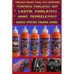 Fırçasız Cilalı Şampuanı+Torpido Sütü+Lastik Parlatıcı+Jant Temizleyici+Susuz Motor Yıkama (5 Liset)