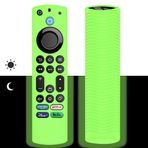 Firestick 4K Max/Toshiba/Insignia Alexa sesli uzaktan kumanda için uzaktan kumanda kılıfı, genişletilmiş, kaymaz silikon koruyucu kılıf, karanlıkta parlar, TV aksesuarı için uzaktan kumanda kapağı