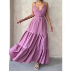 Fırfırlı katlı elbise s255049