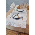 Fırfırlı Keten Runner 40X110 cm Eco