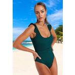 Fırfırlı Mayo Hızlı Kuruyan Plaj Ve Havuz İçin Su Sporları Esnek Kumaş Swimsuit