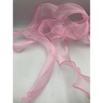 Fırfırlı Tül Organze Kurdele 2 mt (7cm x 2mt), Çiçek Malzemesi, Gelin Buketi, Bohça Misinalı Fırfır - Pembe