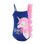 Fırfırlı Unicorn Kız Çocuk Mayo