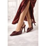 Firibu Premium Sivri Burun Stiletto Topuklu Kadın Ayakkabı Şık Abiye Davet Gece Modeli ✨ - Bordo