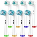 FIRIK Elektrikli Diş Fırçası Kafaları Yedek Oral B ile uyumlu: 8 Paket Profesyonel Fırça Başkanı Yedekler Braun Pro 1000/3000/5000/7000/8000/9000