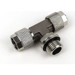 Fırıncı Depom 1/4" - 10 mm Sıkmalı Metal T Ortabacak Pnömatik Rakor - O-Ringli Yüksek Basınç Bağlantı Elemanı