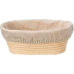 Fırıncı Market Bambu Hamur Mayalama Sepeti Oval Bezli 28X15X9 H cm - Krem