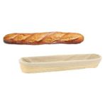 Fırıncı Market Bambu Hamur Mayalama Sepeti Oval Bezli 38X9X6 H cm - Krem Rengi