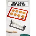 Fırınlanabilir Kendinden Yağlı Silikon Pişirme Matı Hamur Açma Matı Silpat 30X40 cm 1 Adet - Şeffaf