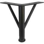 Firkete Ayak Metal 25 Cm Mat Siyah Mobilya Koltuk Ayağı