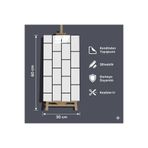 FiR&MeL Home 6024 Beyaz Tuğla Desenli Kendinden Yapışkanlı Duvar Paneli PVC 30x60 cm Dekor Mutfak Banyo Fayans