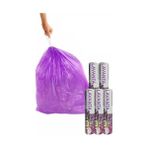 Fırsat Mağazam Büyük Boy 65X70 Kokulu Büzgülü Çöp Poşeti 5 Paket (50 Adet) Çöp Torbası 60 Litre Çöp Torbası (Lavanta) - 000-Siyah - Option-1