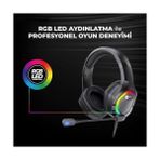 Fırsat Mağazam HT403 USB Kablolu Rgb LED Aydınlatmalı Çıkartılabilir Mikrofonlu Kulak Üstü Gaming - Ayarlanabilir Kafa Bandı, Konforlu Kulak Yastıkları, 50MM Ses Sürücüsü, Gaming Kulaklık Siyah - 1 GB - Acı Kahverengi - Option-1