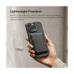 Fırsat Mağazam Pitaka Magsafe Cüzdan, Ince Kartlık, Telefon Cüzdanı 17/16/15/14/13/12 ile Uyumlu, Aramid Elyaf Dokuma, Siyah/gri (Dimi) - Option-1