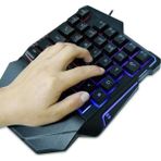 Fırsat Mağazam Tek Elle Kullanım Oyun Klavyesi – 35 Tuşlu Ergonomik Tasarım, Gökkuşağı LED Arka Işık, Taşınabilir Oyun Modu, Kol Destekli Rahat Kullanım, Windows//ios ile Uyumlu | G7 - Option-1 - 001-Renkli