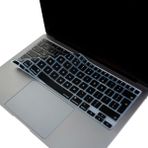 Fırsat Mağazam Uk Ingilizce Klavye Koruyucu Silikon MacBook Air 13 Retina 2020 ile Uyumlu | Iso Ters L Enter | A2179 A2337 M1 Siyah - 0,35 lt