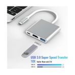 Fırsat Mağazam USB 3.1 Type C To HDMI USB 3.0 Çevirici Dönüştürücü Adaptör Kablosu Adaptör USB C HDMI 3-In-1, Lightning - HDMI Kablosu, Tv Için, Usb-A 3.0, Tak ve Çalıştır (AL4962) - Option-1