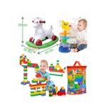 Fırsat Oyuncak Oyuncak Sallanan At Kaydıraklı Top Kulesi Oyunu 120 Parça Lego Blok Set