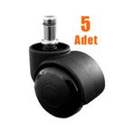 Firsat-Shop Ofis Koltuğu Tekerleği Koltuk Tekeri 5'Li Sandalye Tekerlegi