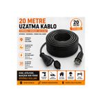 FIRSAT YOLU 20 Metre Topraklı Kauçuk Uzatma Kablosu 3x1.5 TTR Seyyar Elektrik Kablosu MCN-10MT