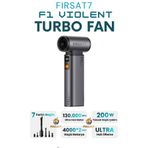 Fırsat7 F1 Violent Turbo Jet Fan 7 Başlık 130000rpm Ultra Güçlü Motor Güçlü Vakum 4000mAh Bataryalı Üflemeli