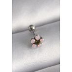 Fırsatkolik 316L Çelik Gümüş Renk Zirkon Taşlı Çiçek Tragus Piercing - 109Gümüş