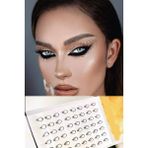 Fırsatkolik Damla Kristal Işıltılı Sticker Yüz ve Vücut Makyaj Taşı ( 110 Adet ) - 00 Siyah - Beyaz