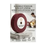 Fırsatkolik Kırmızı Skoç Elyaf Mop Parlatma Diski - 5700 Rpm 165 mm Metal ve Paslanmaz 723107 - Çok Renkli
