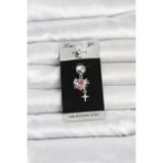 Fırsatkolik Mey Ithalat® 316L Cerrahi Çelik Pembe Zirkon Taşlı Model Göbek Piercing - 00Pembe