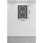 Fırsatkolik Mey Ithalat® Floral Mandala Tasarım Ahşap Duvar Tablosu - 25X35 cm Lazer Kesim Dekoratif Pano - 0 - Siyah