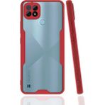 Fırsatkolik Mey Ithalat® Realme C21 Kılıf Platin Silikon - Kırmızı - 00Kırmızı