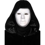 Fırsatkolik Mey Ithalat® Siyah Kapüşonlu 120 cm Pelerin ve Beyaz Boyanabilir Tam Yüz Maske - 0 - Siyah