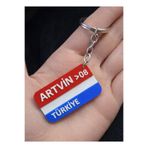 fırsatlar diyarı 08 Artvin İl Anahtarlık - Memleket Anahtarlık - Şehrine Özel Memleket Plakalı & Türk Bayraklı 3D Anahtarlık