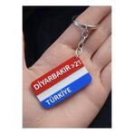fırsatlar diyarı 21 Diyarbakır İl Anahtarlık - Memleket Anahtarlık - Şehrine Özel Memleket Plakalı & Türk Bayraklı 3D Anahtarlık