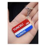 fırsatlar diyarı 62 Tunceli İl Anahtarlık - Memleket Anahtarlık - Şehrine Özel Memleket Plakalı & Türk Bayraklı 3D Anahtarlık