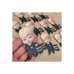 fırsatlar diyarı Doğum Günü Magnet - 1 Yaş - 2 Yaş Magnet Çantalı Patron Bebek Hediyelik Ahşap Magnet - 25 Adet