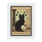 fırsatlar diyarı The High Priestess - Azize Tarot Kartı Vintage Duvar Posteri - Kalın Kağıt - Çerçevesiz